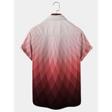 Men's Shirt Hawaiian Shirt Gradient Geometry Graphic Prints Turndown