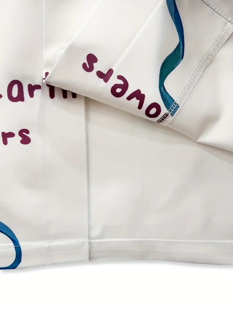 Men's Casual Floral Earth Laughs Print Shirt