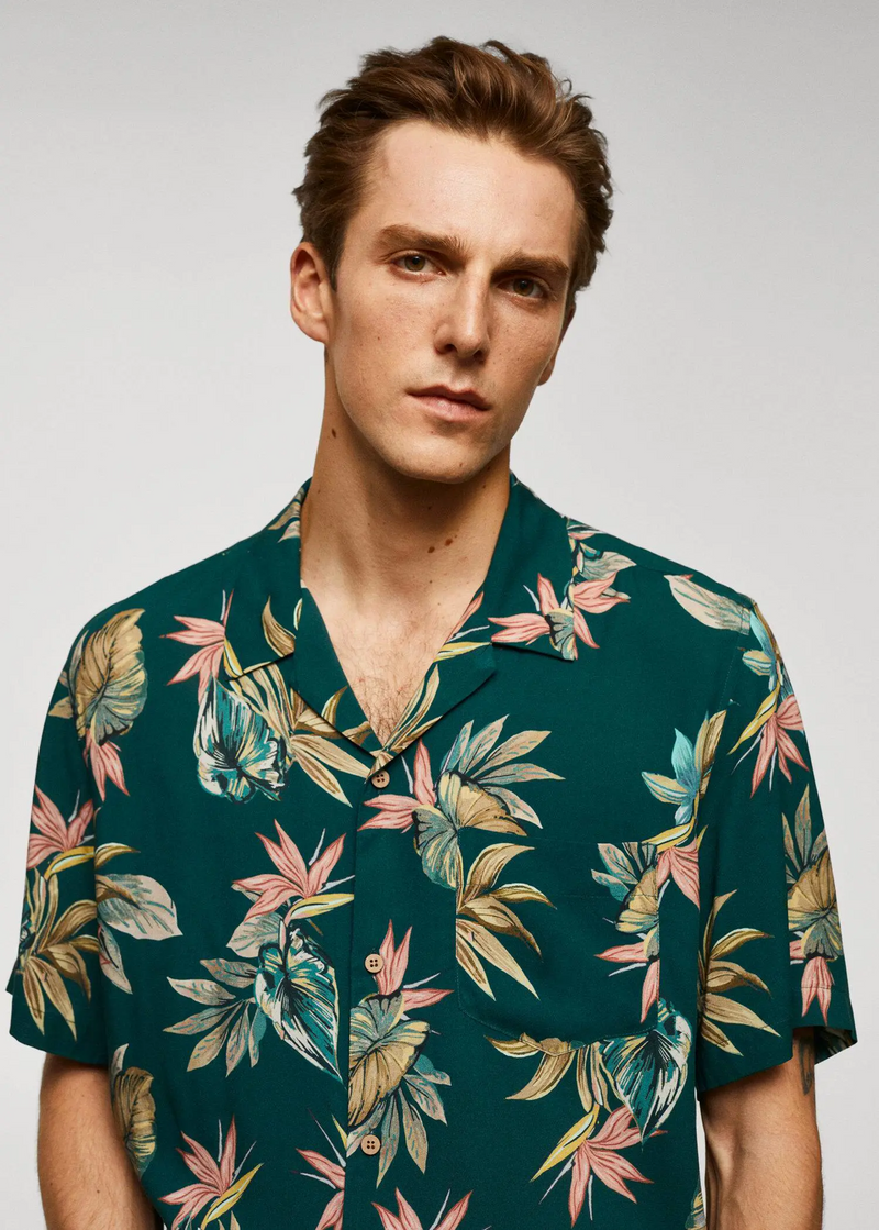 Tropical Printed Casual Shirt