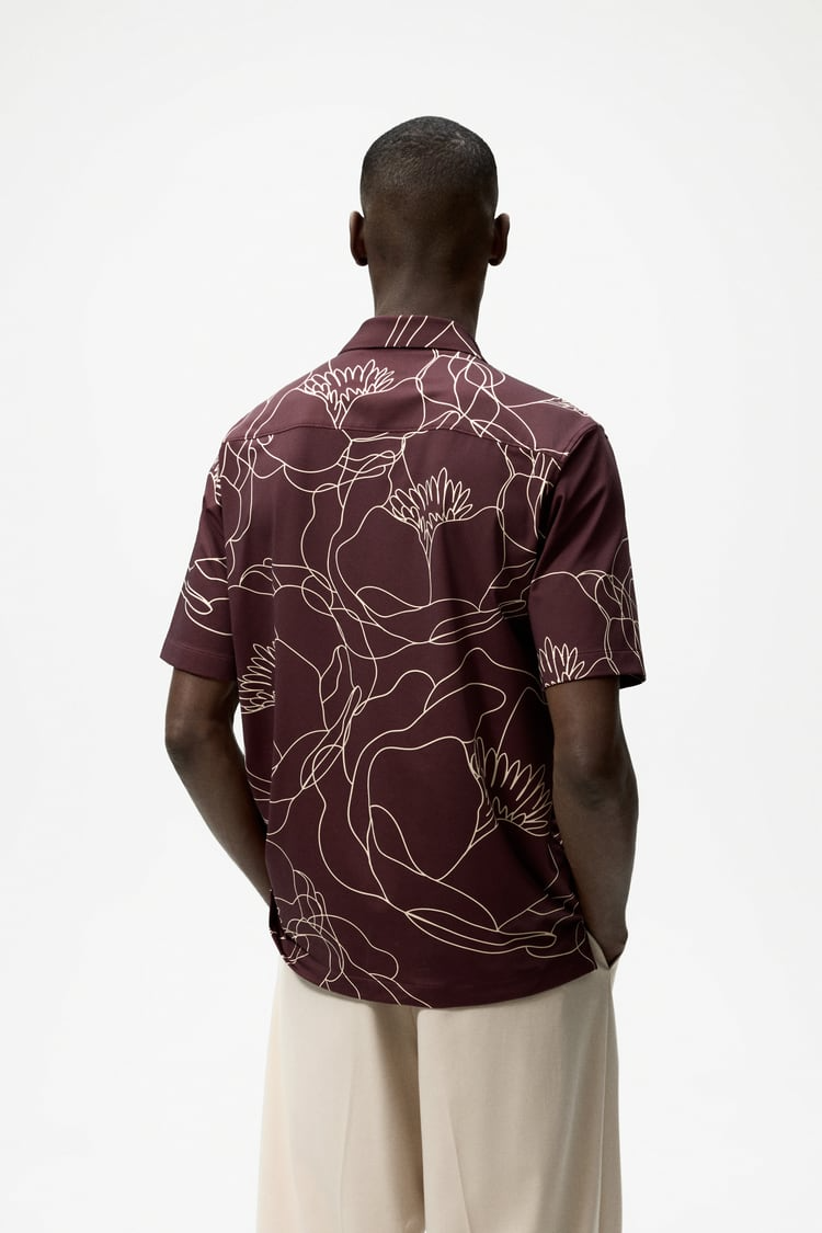 Maroon Printed Shirt