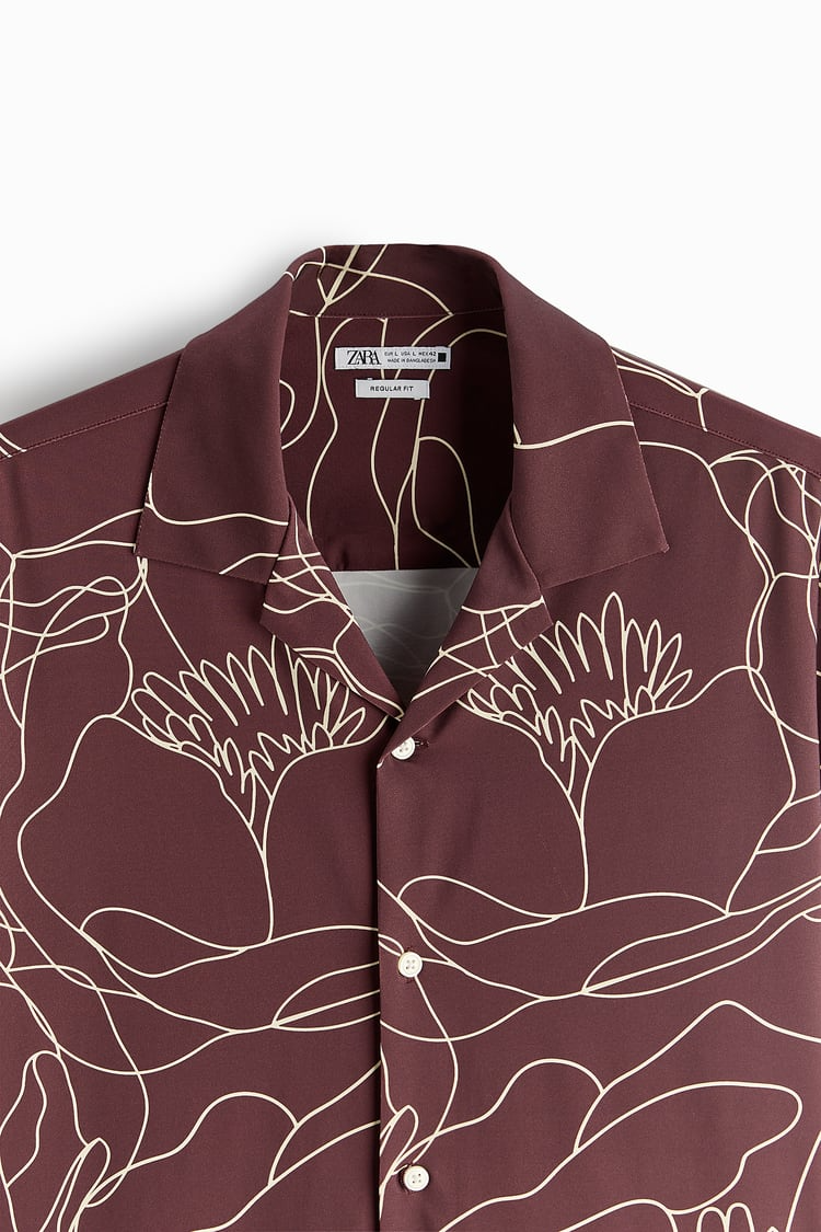 Maroon Printed Shirt