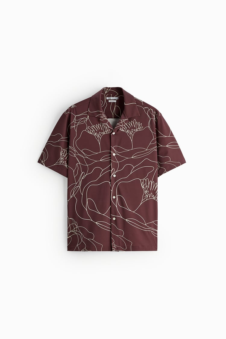 Maroon Printed Shirt