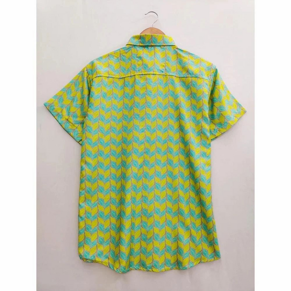 Green Sanganeri Printed Shirt