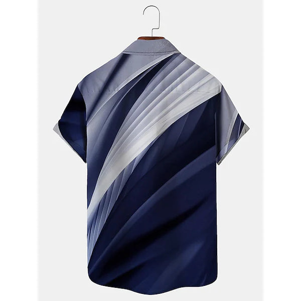 Men's Shirt Gradient Graphic Prints Turndown