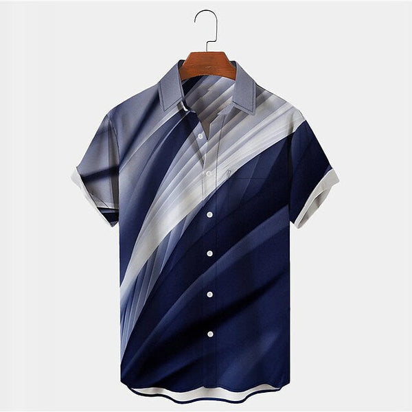 Men's Shirt Gradient Graphic Prints Turndown