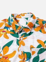 Multicolor Flower Printed Cotton Casual Shirt