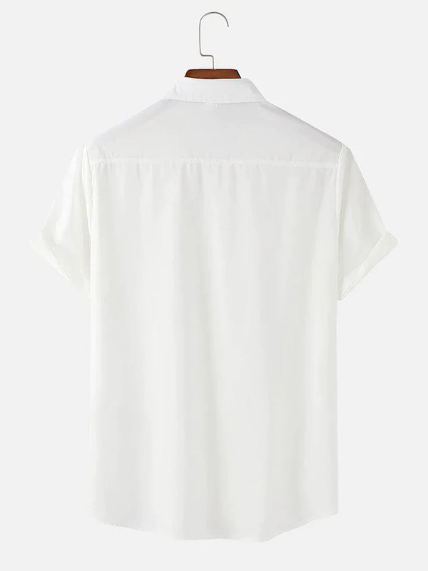 Solid Marshmello Printed Cotton Shirt