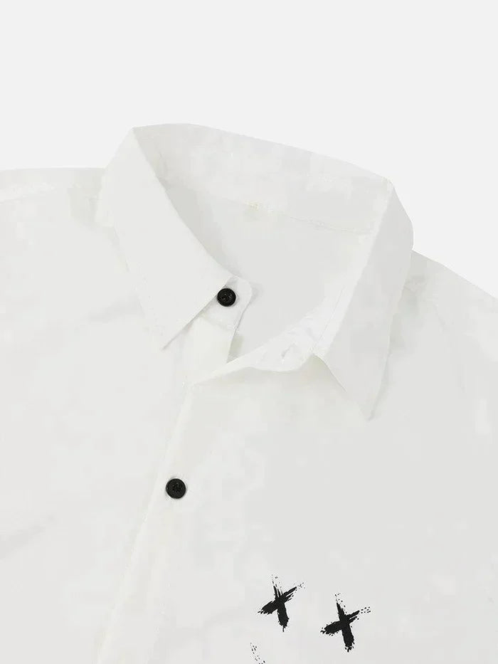 Solid Marshmello Printed Cotton Shirt