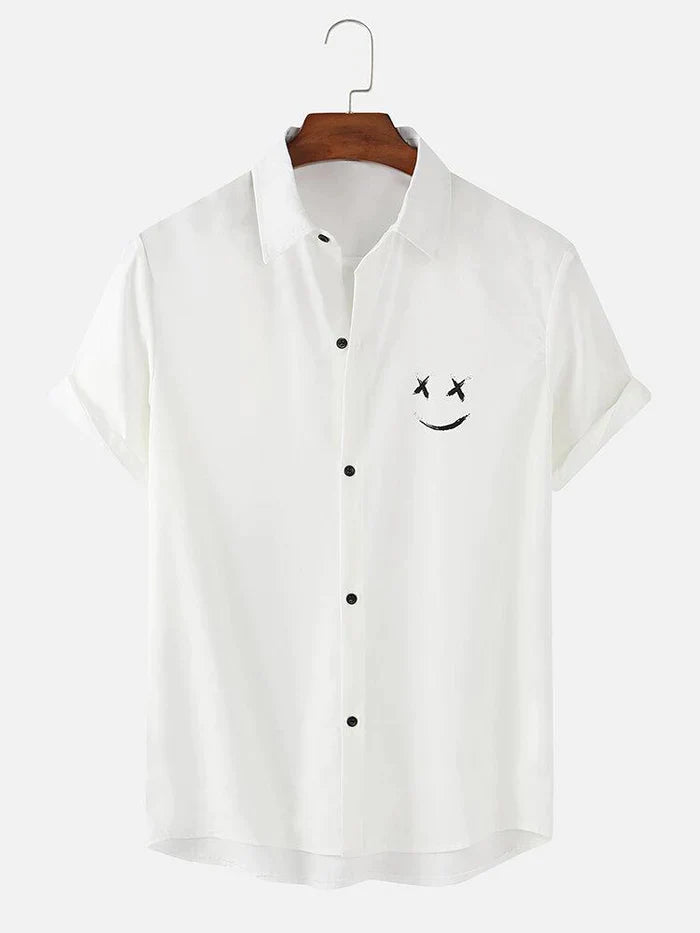 Solid Marshmello Printed Cotton Shirt