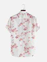 Flowers Printed Breathable Cotton Shirt Printed Cotton Shirt