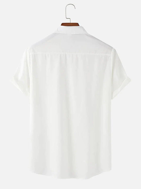 King Lion Printed White Cotton Shirt For Men