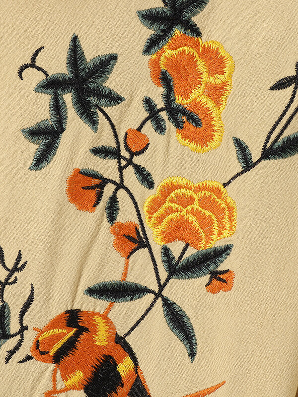 Mens Flower Printed Short Sleeve Shirt