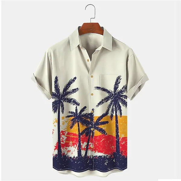 Men's Shirt  Hawaiian Hirt Coconut Tree Graphic Prints