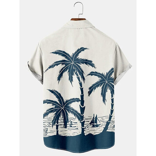 Men's Shirt Coconut Tree Graphic Prints Turndown
