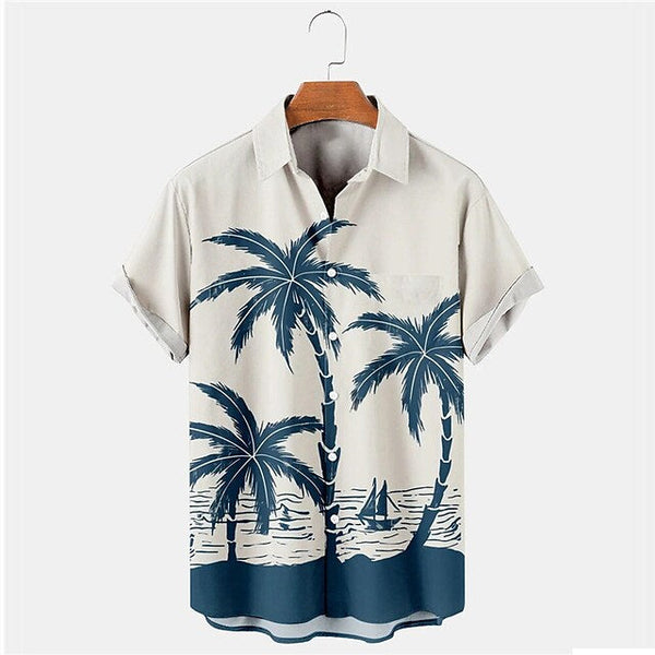 Men's Shirt Coconut Tree Graphic Prints Turndown